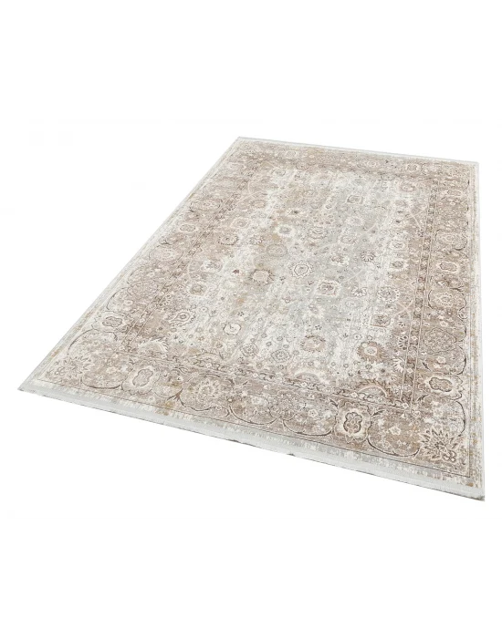 VERONA HALI 0402 Kolay Kullanımlı Yumuşak İpeksi Tuşeli Yüksek Alçak Oymalı Modern İnce Makine Halısı