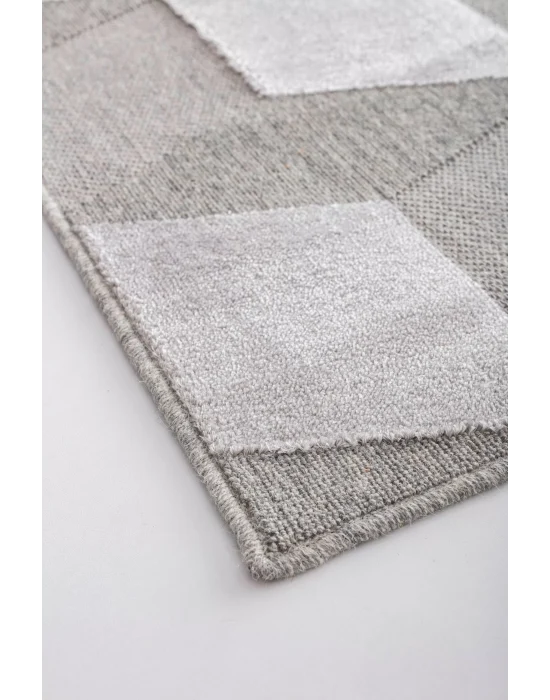 ZENITH HALI 0034 Yüksek Alçak Dokulu Naturel Yün ve Viskon Modern Dokuma Halı