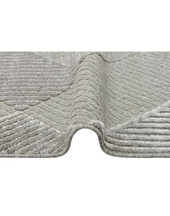 ZENITH HALI 0005 Yüksek Alçak Dokulu Naturel Yün ve Viskon Modern Dokuma Halı