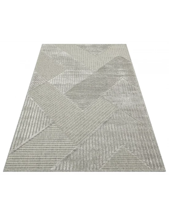 ZENITH HALI 0005 Yüksek Alçak Dokulu Naturel Yün ve Viskon Modern Dokuma Halı