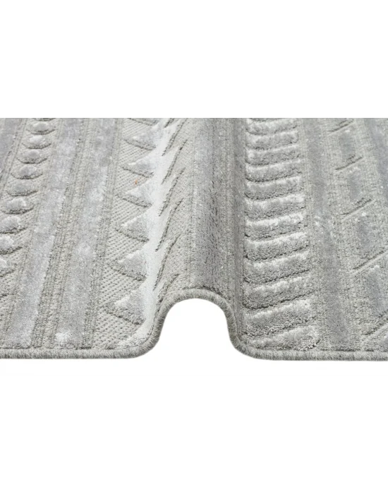 ZENITH HALI 0048 Yüksek Alçak Dokulu Naturel Yün ve Viskon Modern Dokuma Halı