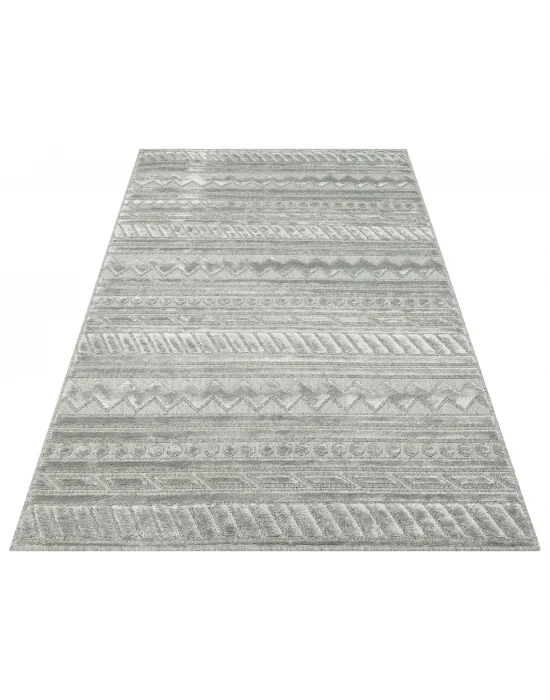 ZENITH HALI 0048 Yüksek Alçak Dokulu Naturel Yün ve Viskon Modern Dokuma Halı