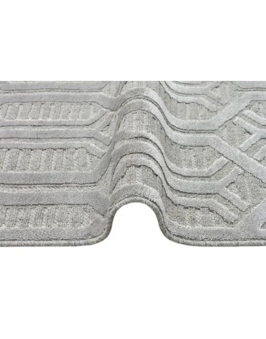 ZENITH HALI 0053 Yüksek Alçak Dokulu Naturel Yün ve Viskon Modern Dokuma Halı