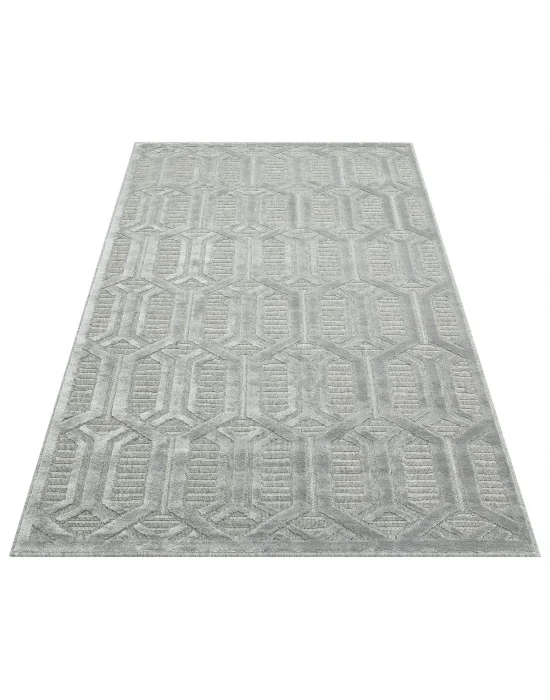 ZENITH HALI 0053 Yüksek Alçak Dokulu Naturel Yün ve Viskon Modern Dokuma Halı