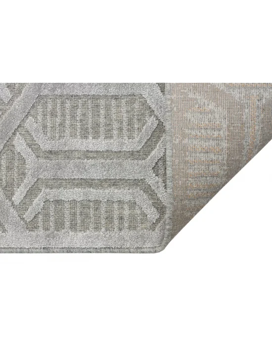 ZENITH HALI 0053 Yüksek Alçak Dokulu Naturel Yün ve Viskon Modern Dokuma Halı