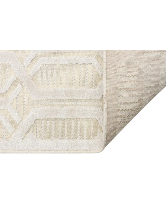 ZENITH HALI 0107 Yüksek Alçak Dokulu Naturel Yün ve Viskon Modern Dokuma Halı