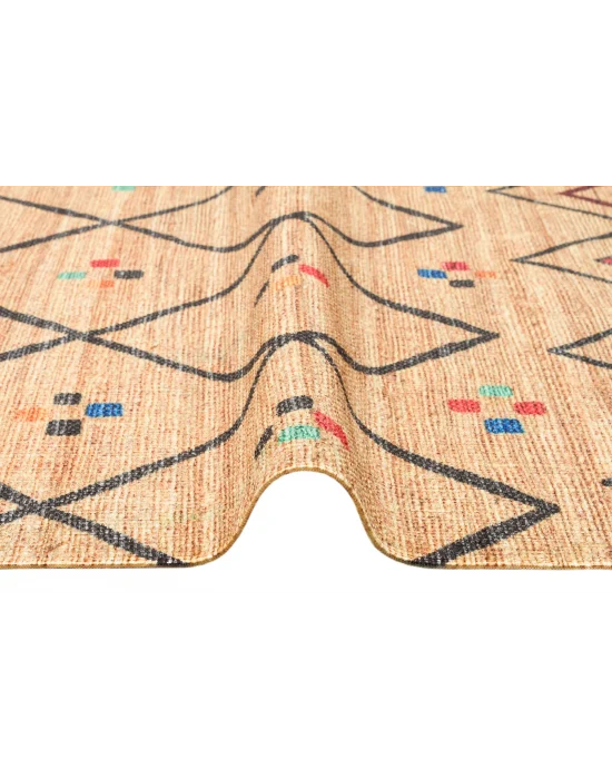 Asos As 07 Multy Jüt Hasır Görünümlü Hav Toz Vermeyen Çift Taraflı Kullanılabilen Yıkanabilir Kilim