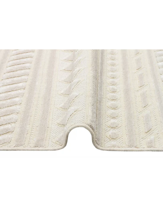 ZENITH HALI 0099 Yüksek Alçak Dokulu Naturel Yün ve Viskon Modern Dokuma Halı