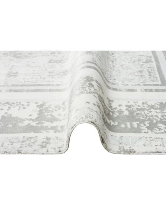 SATEEN HALI 0436 Hav Toz Vermez Yıkanabilir Kaymaz İnce Dokuma Modern Halı