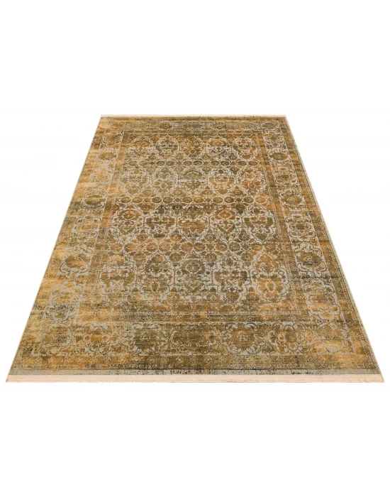 VERONA DYED HALI 0268 Overdyed Kolay Kullanımlı Yumuşak İpeksi Tuşeli Yüksek Alçak Oymalı Modern İnce Makine Halısı