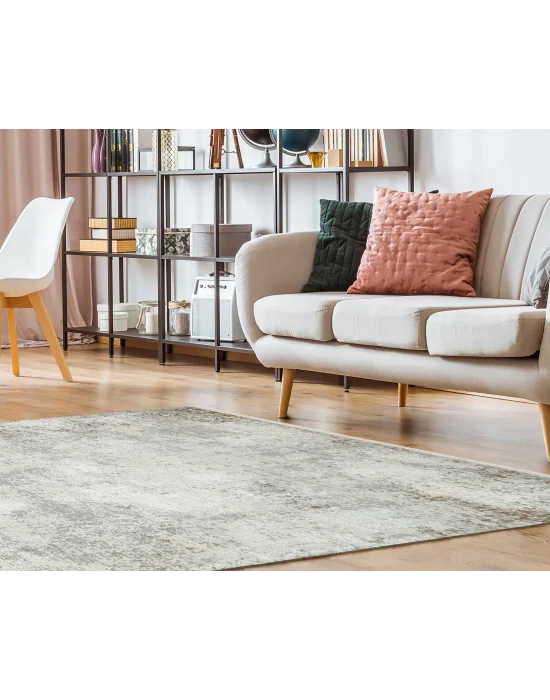 LAGOS HALI 0063 Hav Toz Vermez Eskitme Desenli Modern Makine Halısı