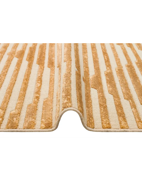 ZENITH DYED HALI 0032 Yüksek Alçak Dokulu Naturel Yün ve Viskon Modern Dokuma Halı