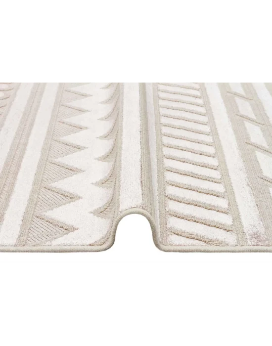 ZENITH DYED HALI 0096 Yüksek Alçak Dokulu Naturel Yün ve Viskon Modern Dokuma Halı