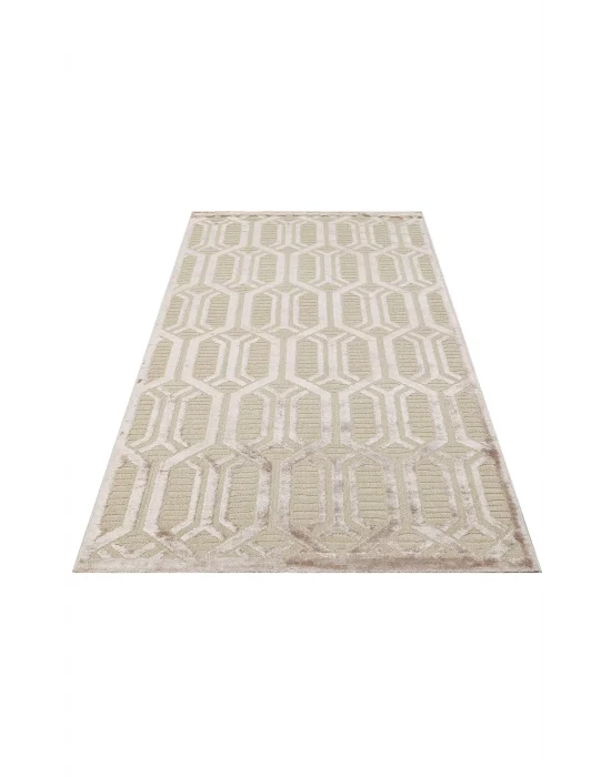 ZENITH DYED HALI 0132 Yüksek Alçak Dokulu Naturel Yün ve Viskon Modern Dokuma Halı