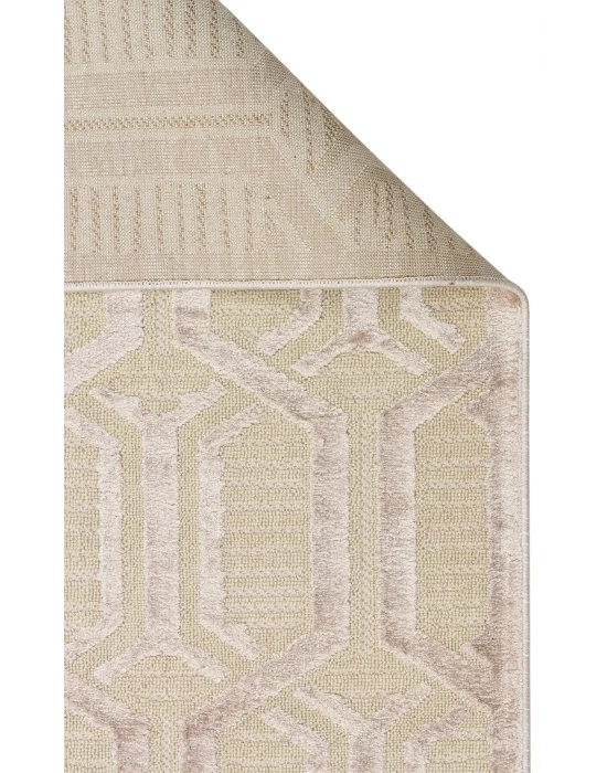 ZENITH DYED HALI 0132 Yüksek Alçak Dokulu Naturel Yün ve Viskon Modern Dokuma Halı