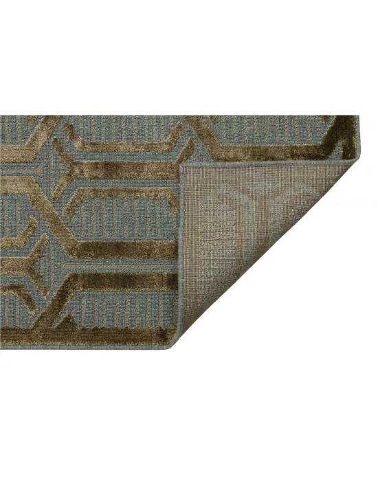 ZENITH DYED HALI 0139 Yüksek Alçak Dokulu Naturel Yün ve Viskon Modern Dokuma Halı