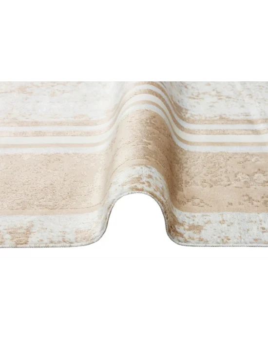 SATEEN HALI 0444 Hav Toz Vermez Yıkanabilir Kaymaz İnce Dokuma Modern Halı