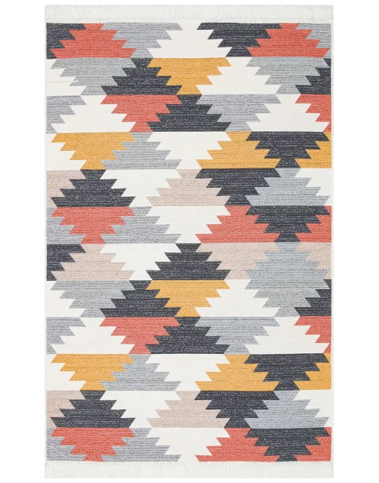 Arya Ar 20 Multy %100 Geri Dönüşümlü Pamuktan Çift Taraflı Yıkanabilir Modern Dekoratif Kilim