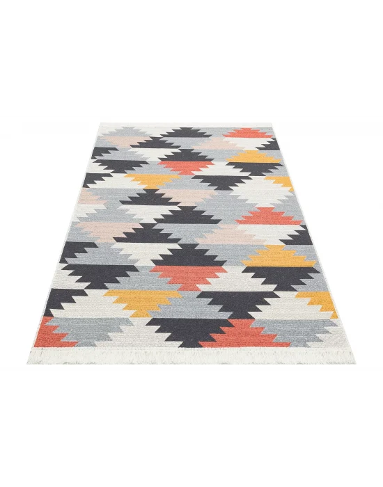 Arya Ar 20 Multy %100 Geri Dönüşümlü Pamuktan Çift Taraflı Yıkanabilir Modern Dekoratif Kilim