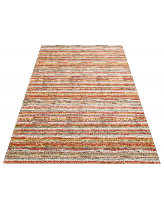 Brooklyn Brk 12 Multy Hasır Görünümlü Kaymaz Renkli Dokuma Modern Kilim