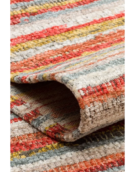 Brooklyn Brk 12 Multy Hasır Görünümlü Kaymaz Renkli Dokuma Modern Kilim