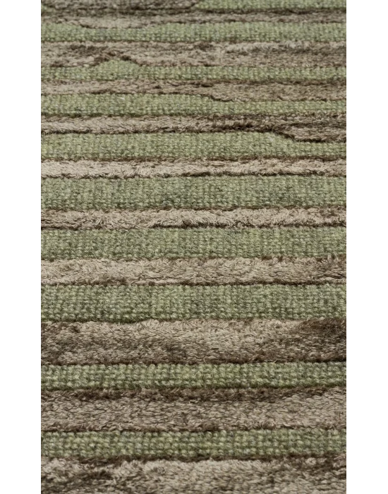 ZENITH DYED HALI 0149 Yüksek Alçak Dokulu Naturel Yün ve Viskon Modern Dokuma Halı