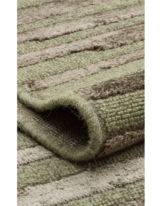 ZENITH DYED HALI 0149 Yüksek Alçak Dokulu Naturel Yün ve Viskon Modern Dokuma Halı