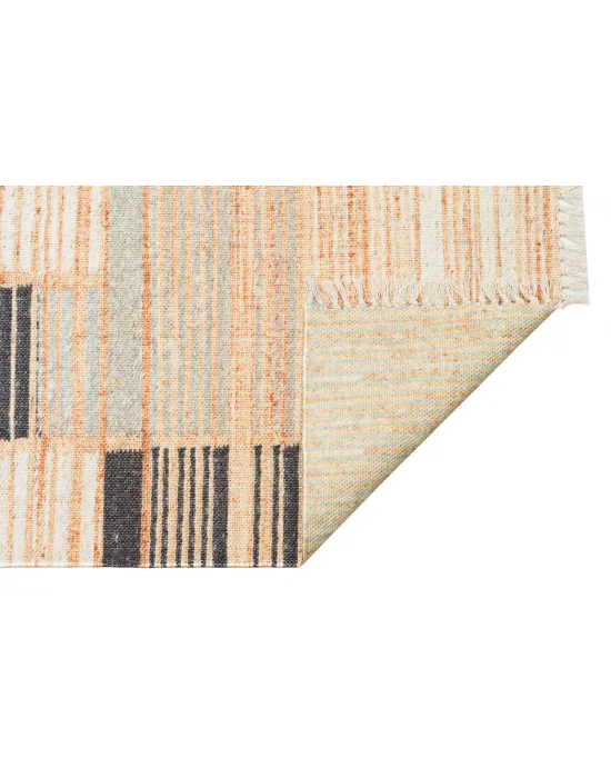 Asos As 08 Natural Grey Jüt Hasır Görünümlü Hav Toz Vermeyen Çift Taraflı Kullanılabilen Yıkanabilir Kilim