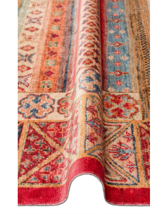Antique ATK 04 Multy Yıkanabilir Modern Ve Etnik Desenli Kaymaz Tabanlı Makine Halısı