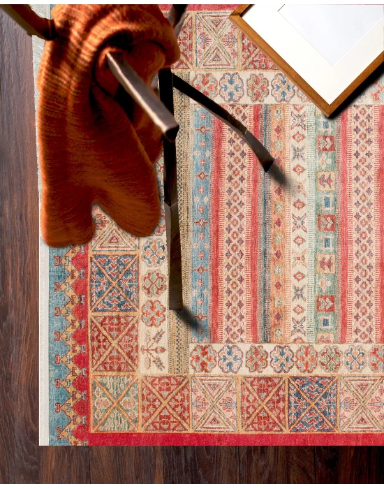 Antique ATK 04 Multy Yıkanabilir Modern Ve Etnik Desenli Kaymaz Tabanlı Makine Halısı
