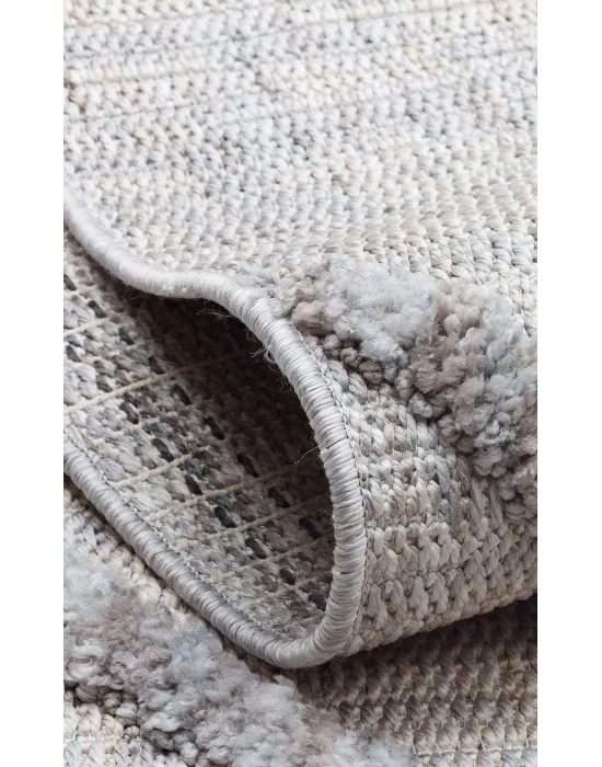 MALIBU HALI 0001 Hav Toz Vermez Yumuşak Dokulu Etnik Örgü Desenlere Sahip Modern İskandinav Halı