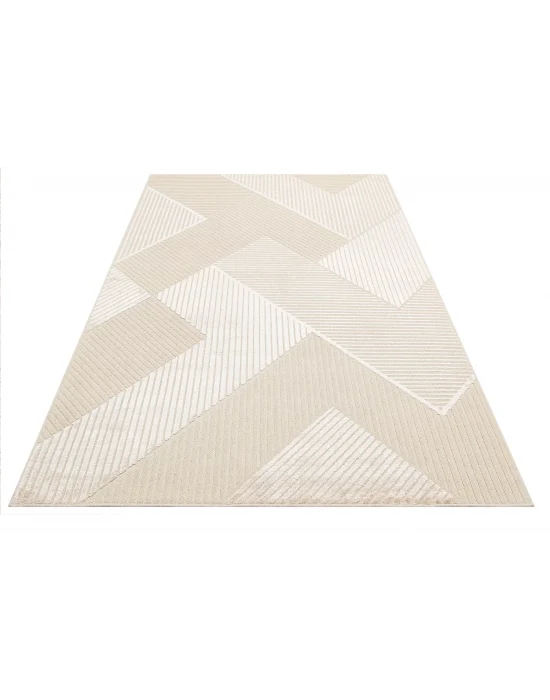 ZENITH DYED HALI 0006 Yüksek Alçak Dokulu Naturel Yün ve Viskon Modern Dokuma Halı