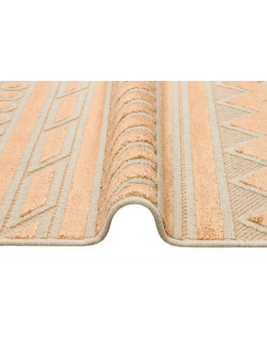 ZENITH DYED HALI 0115 Yüksek Alçak Dokulu Naturel Yün ve Viskon Modern Dokuma Halı