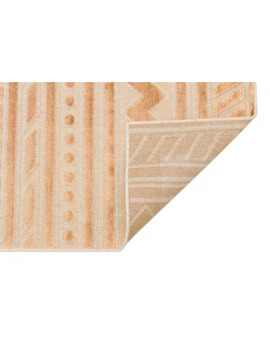 ZENITH DYED HALI 0115 Yüksek Alçak Dokulu Naturel Yün ve Viskon Modern Dokuma Halı