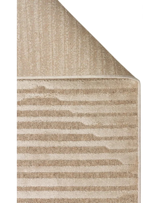 ZENITH HALI 0244 Yüksek Alçak Dokulu Naturel Yün ve Viskon Modern Dokuma Halı