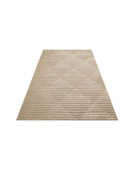 ZENITH HALI 0244 Yüksek Alçak Dokulu Naturel Yün ve Viskon Modern Dokuma Halı