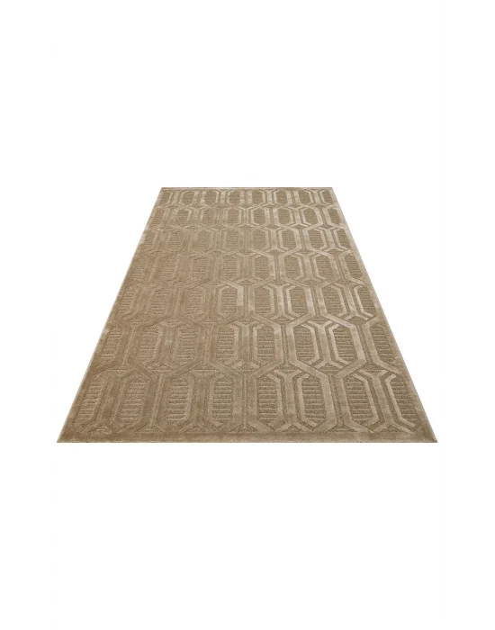 ZENITH HALI 0251 Yüksek Alçak Dokulu Naturel Yün ve Viskon Modern Dokuma Halı