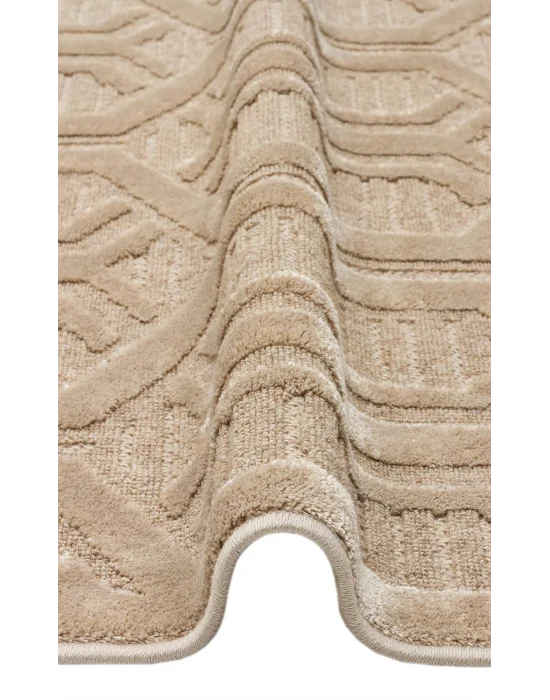 ZENITH HALI 0251 Yüksek Alçak Dokulu Naturel Yün ve Viskon Modern Dokuma Halı