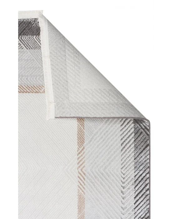 LISBON HALI 0049 Parlak Dokulu Modern Desenli Renkli Metalik Işıltılı Makine Halısı