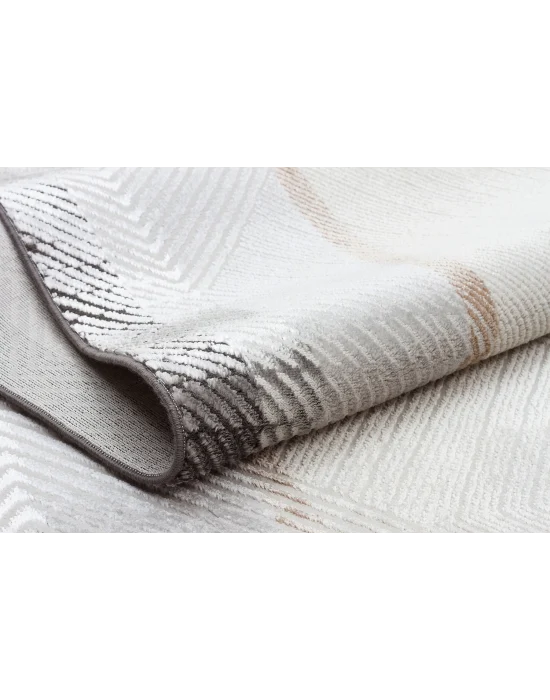 LISBON HALI 0049 Parlak Dokulu Modern Desenli Renkli Metalik Işıltılı Makine Halısı