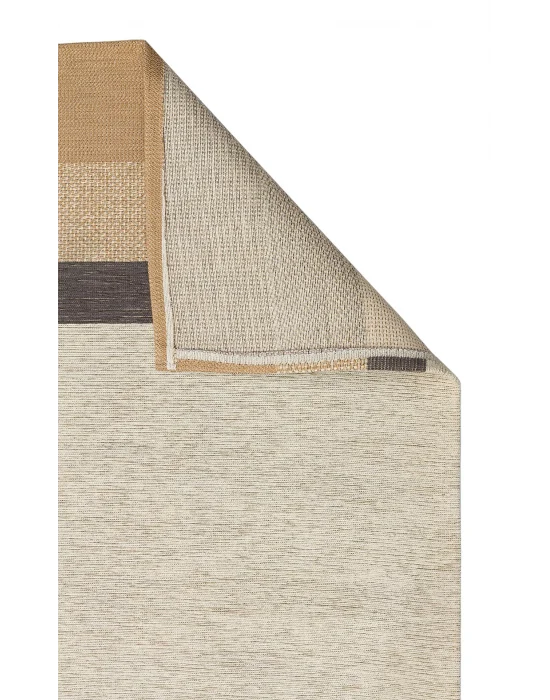 Brooklyn Brk 14 Natural Grey Hasır Görünümlü Kaymaz Renkli Dokuma Modern Kilim