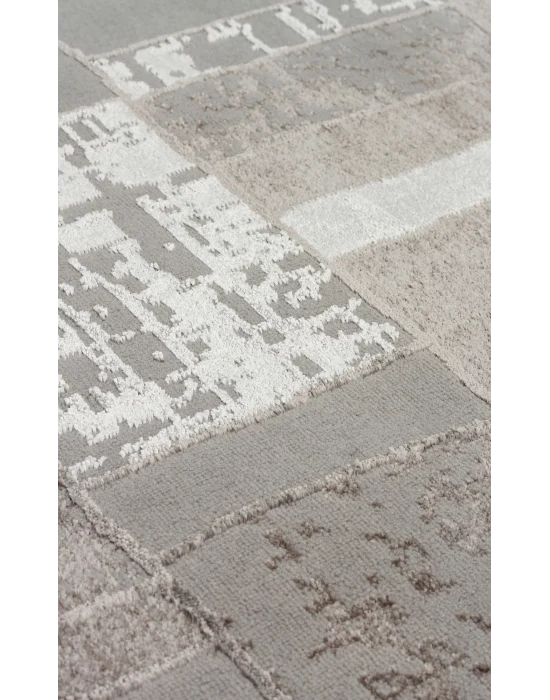 TORINO HALI 0066 Sık Dokuma Dökümlü Yere Oturan Hav Toz Vermez Yıkanabilir Kaymaz Tabanlı Modern Halı
