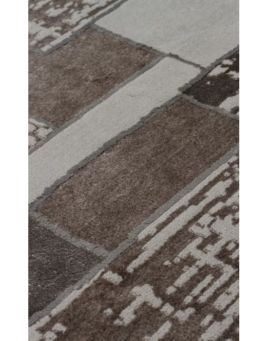 TORINO HALI 0066 Sık Dokuma Dökümlü Yere Oturan Hav Toz Vermez Yıkanabilir Kaymaz Tabanlı Modern Halı