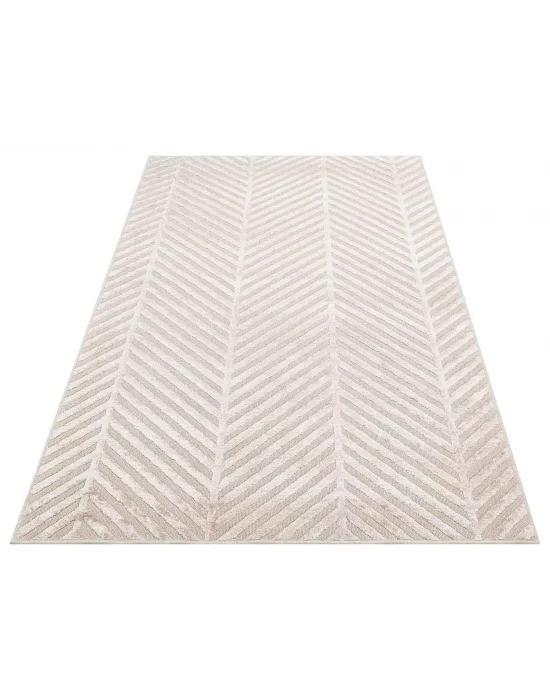 ZENITH DYED HALI 0069 Yüksek Alçak Dokulu Naturel Yün ve Viskon Modern Dokuma Halı