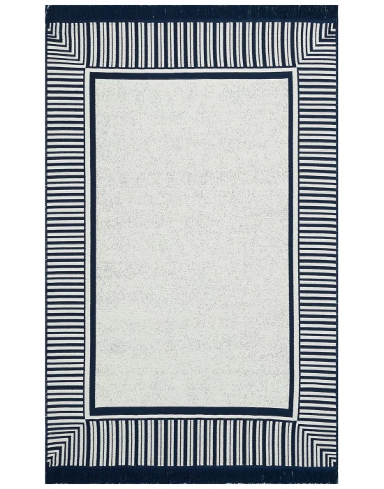 Arya Ar 13 Marine %100 Geri Dönüşümlü Pamuktan Çift Taraflı Yıkanabilir Modern Dekoratif Kilim