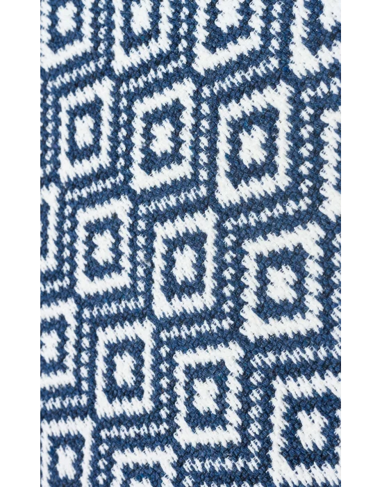 Arya Ar 26 Navy Beige %100 Geri Dönüşümlü Pamuktan Çift Taraflı Yıkanabilir Modern Dekoratif Kilim
