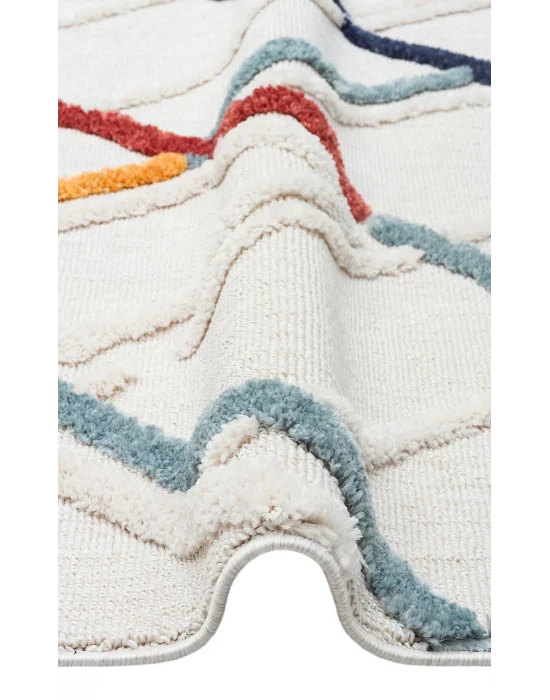 Terazzo 03 Multy Hav Toz Vermez Yumuşak Dokulu Etnik Örgü Desenlere Sahip Modern İskindinav Halı