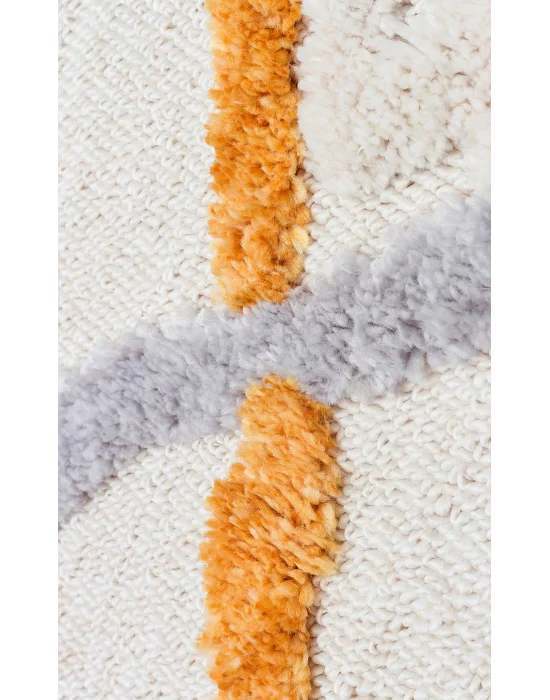 Terazzo 03 Multy Hav Toz Vermez Yumuşak Dokulu Etnik Örgü Desenlere Sahip Modern İskindinav Halı