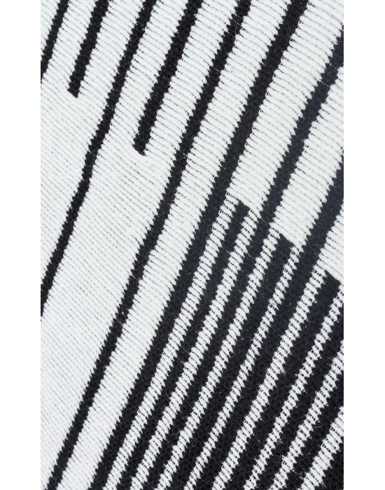 Arya Ar 25 White Black %100 Geri Dönüşümlü Pamuktan Çift Taraflı Yıkanabilir Modern Dekoratif Kilim