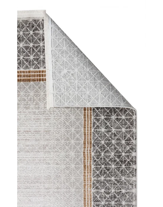 LISBON HALI 0059 Parlak Dokulu Modern Desenli Renkli Metalik Işıltılı Makine Halısı